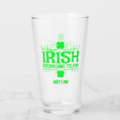 Customize, Irish Drink Team, Lucky, Shamrock, Glas (Achterkant)
