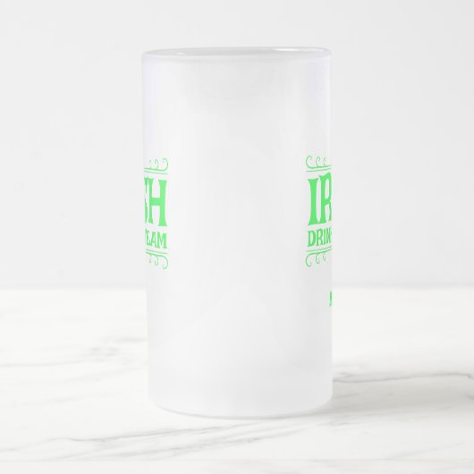 Customize, Irish Drink Team, Lucky, Shamrock, Matglas Bierpul (Center)