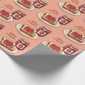 [Customize] is my jam - cute jam and toast cartoon Cadeaupapier (Hoek)