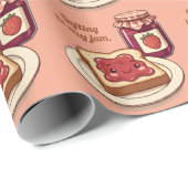 [Customize] is my jam - cute jam and toast cartoon Cadeaupapier (Rol Hoek)