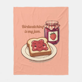 [Customize] is my jam - cute jam and toast cartoon Fleece Deken