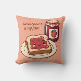 [Customize] is my jam - cute jam and toast cartoon Kussen