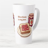 [Customize] is my jam - cute jam and toast cartoon Latte Mok (Rechterhoek)