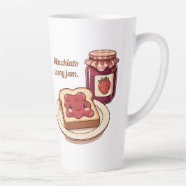 [Customize] is my jam - cute jam and toast cartoon Latte Mok