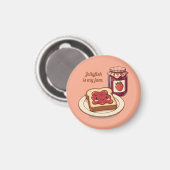 [Customize] is my jam - cute jam and toast cartoon Magneet (Voorkant / Achterkant)