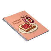 [Customize] is my jam - cute jam and toast cartoon Notitieboek (Rechterzijde)