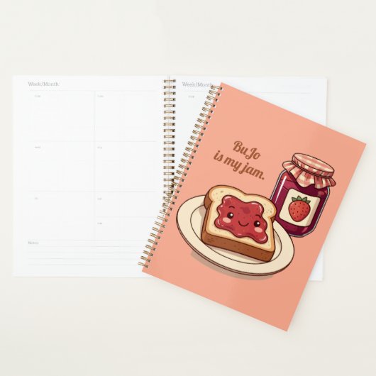 [Customize] is my jam - cute jam and toast cartoon Planner (Display)