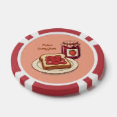 [Customize] is my jam - cute jam and toast cartoon Poker Chips (Enkel)