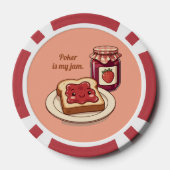 [Customize] is my jam - cute jam and toast cartoon Poker Chips (Achterkant)