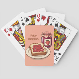 [Customize] is my jam - cute jam and toast cartoon Pokerkaarten