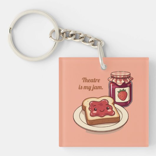 [Customize] is my jam - cute jam and toast cartoon Sleutelhanger (voorkant)