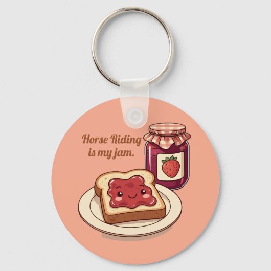 [Customize] is my jam - cute jam and toast cartoon Sleutelhanger (Voorkant)