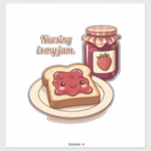 [Customize] is my jam - cute jam and toast cartoon Sticker (Vel)