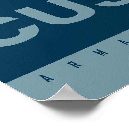 CUSTOMIZE IT Red White Blue Pop Art Cow Poster (Hoek)