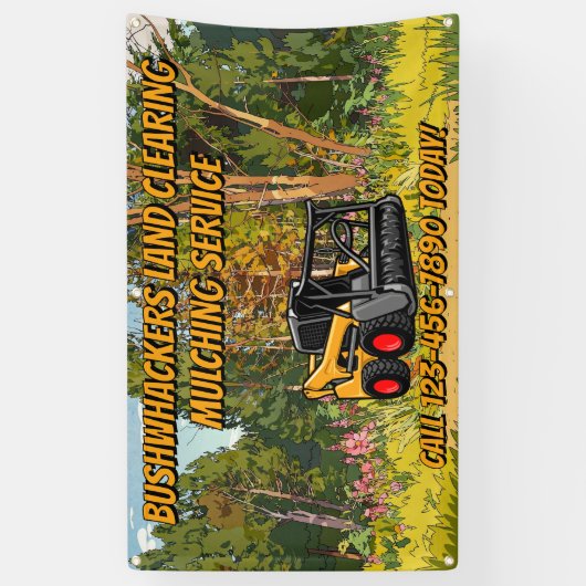Customize Land Clearing Mulching Service Business Spandoek (Verticaal)
