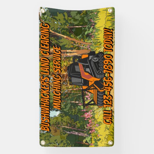 Customize Land Clearing Mulching Service Business Spandoek (Verticaal)