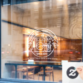 Customize Laundromat Room Wash Fold Business  Raamsticker (Cafe Raam)