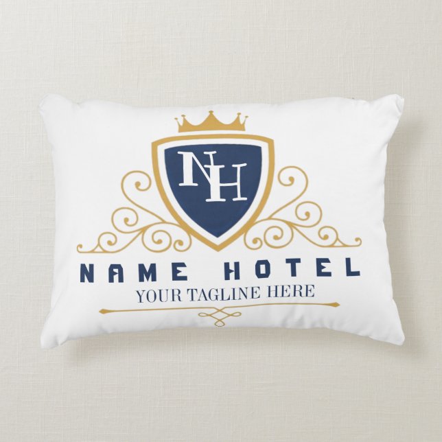Customize Luxury hotel business company LOGO Accent Kussen (Voorkant)