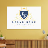 Customize Luxury hotel business or restaurant logo Canvas Afdruk (Insitu (Woonkamer))