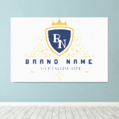 Customize Luxury hotel business or restaurant logo Canvas Afdruk (Insitu (Houten vloer))