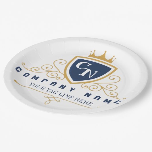 Customize Luxury hotel business or restaurant logo Papieren Bordje (Gekanteld)