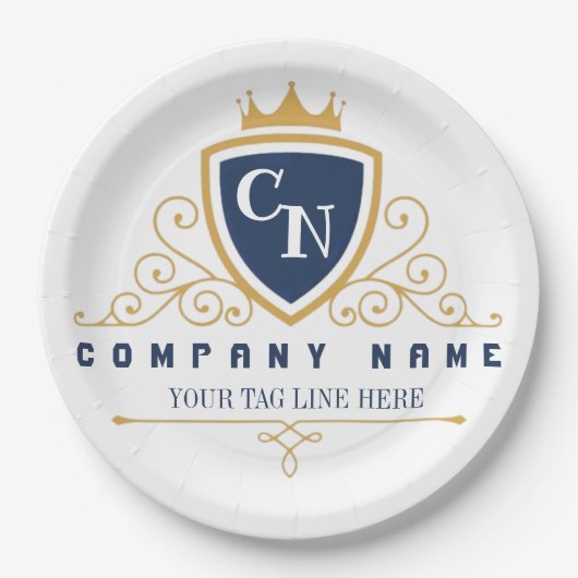 Customize Luxury hotel business or restaurant logo Papieren Bordje (Voorkant)