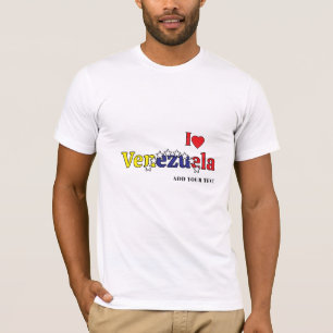 customize mannen Venezolaanse t-shirt liefdesvlag