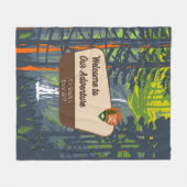 Customize Marymere Falls Family Camping Adventure Fleece Deken (Voorkant (Horizontaal))