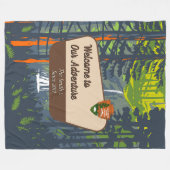 Customize Marymere Falls Family Camping Adventure Fleece Deken (Voorkant (Horizontaal))