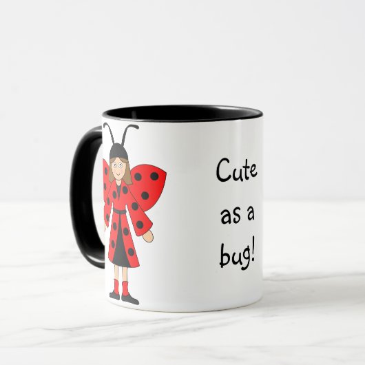 Customize Me - Bijen en lieveheersbeestje kostuums Mok (Voorkant links)