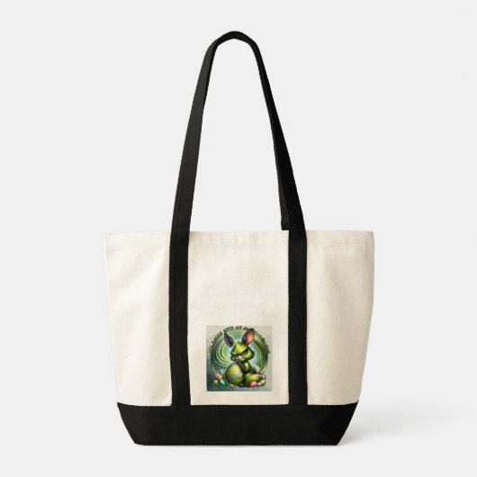 Customize Me!-Frustrated Bunny Embracing an Egg,  Tote Bag (Achterkant)