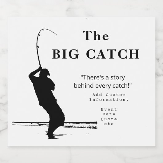 Customize Me - Klassieke visser Mousserende Wijn L Sparkling Wijnetiket (Enkel label)