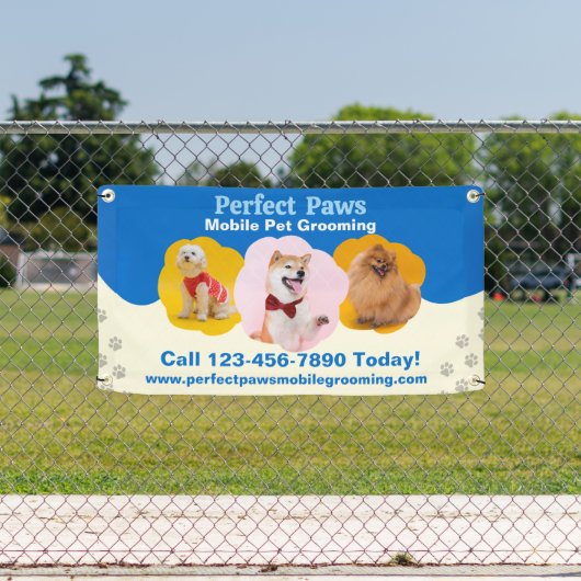 Customize Mobile Pet Grooming Promotional Fence Spandoek (Insitu)