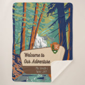 Customize Moran State Park Family Camping Adventur Sherpa Deken (Voorkant)