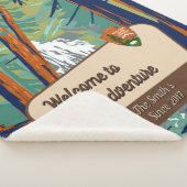 Customize Moran State Park Family Camping Adventur Sherpa Deken (3/4)