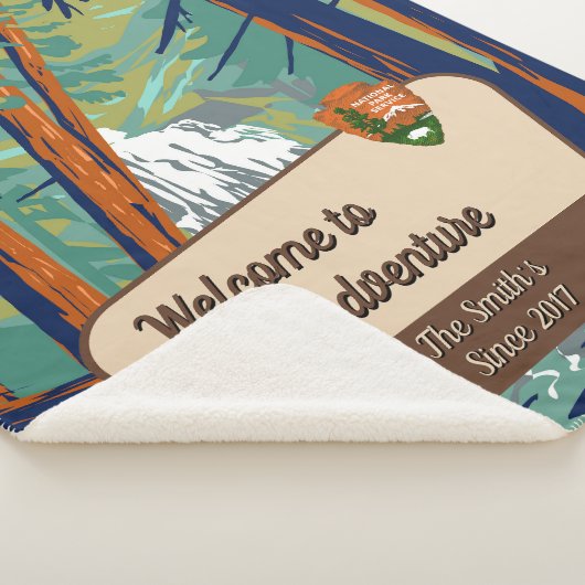 Customize Moran State Park Family Camping Adventur Sherpa Deken (3/4)