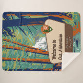 Customize Moran State Park Family Camping Adventur Sherpa Deken (Voorkant (horizontaal))