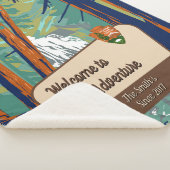 Customize Moran State Park Family Camping Adventur Sherpa Deken (3/4)