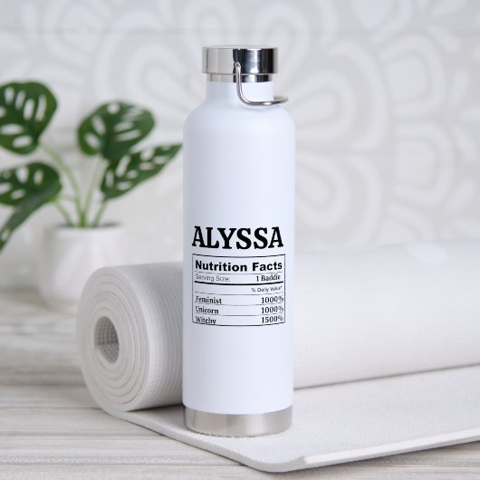 Customize Name Personalize Feminist Gift Zodiac Waterfles (Yoga (Gedraaid) )