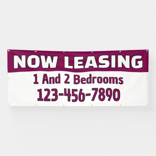 Customize Now Leasing 1 And 2 Bedrooms  Spandoek (Horizontaal)