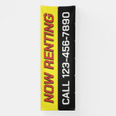 Customize Now Renting Large Spandoek (Verticaal)