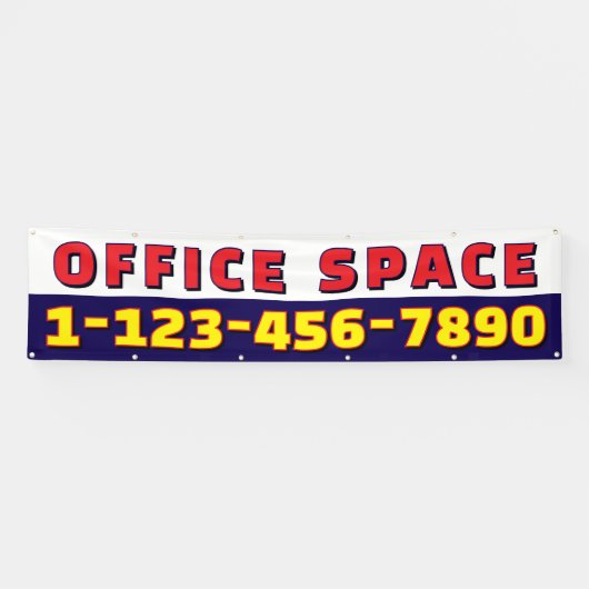 Customize Office Space Available Business Spandoek (Horizontaal)
