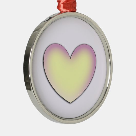 Customize Pastel Heart Metalen Ornament (Rechts)
