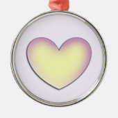 Customize Pastel Heart Metalen Ornament (Voorkant)