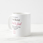 Customize personalized name teacher mug koffiemok (Voorkant links)