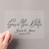 Customize  Personalized Save the Date Acryl Uitnodigingen (Insitu (Draagbaar))