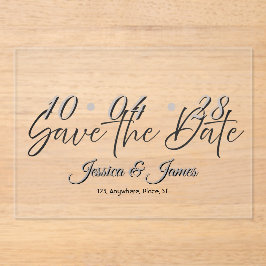 Customize  Personalized Save the Date Acryl Uitnodigingen