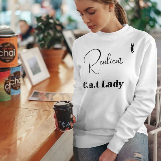 Customize Pet Lover White And Black Script Cat Mom Trui