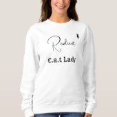 Customize Pet Lover White And Black Script Cat Mom Trui (Voorkant)