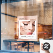 Customize Pink Elegant Aesthetic Eyelash Extension Raamsticker (Cafe Raam)